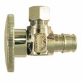 Conbraco Apollo Valves Angle Stop Valve, 1/2x3/8 in Connection, PEXxCompression, 200 PSI, Brass Body EPXVA1238C